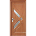 Puerta de madera moderna con vidrio (WX-PW-143)